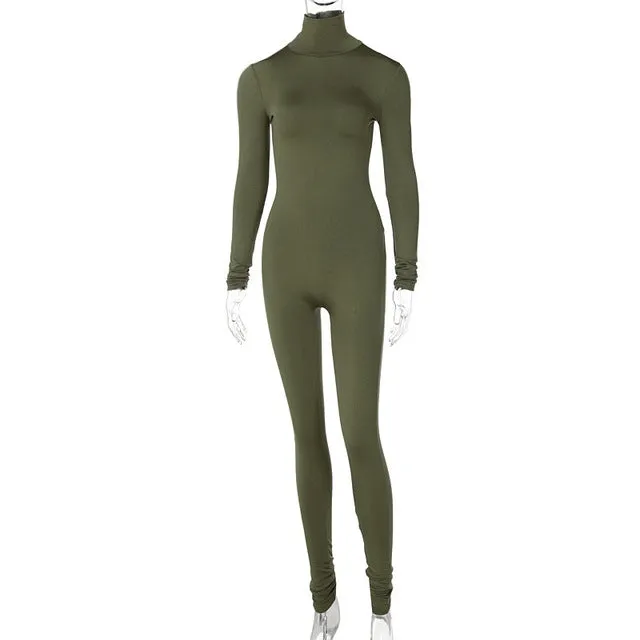 Turtleneck Long Sleeve Jumpsuit