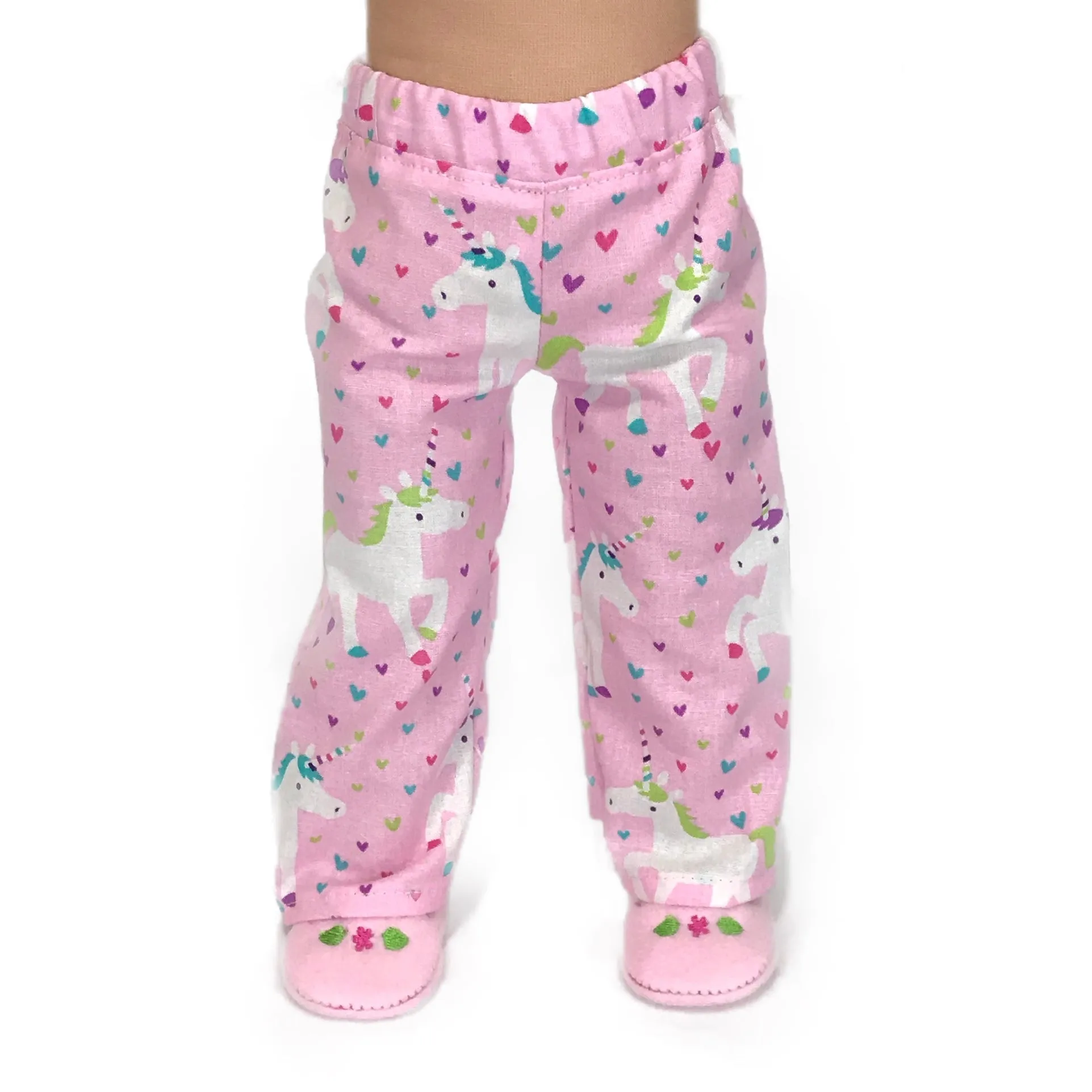 Unicorn pajamas set fit American Girl doll