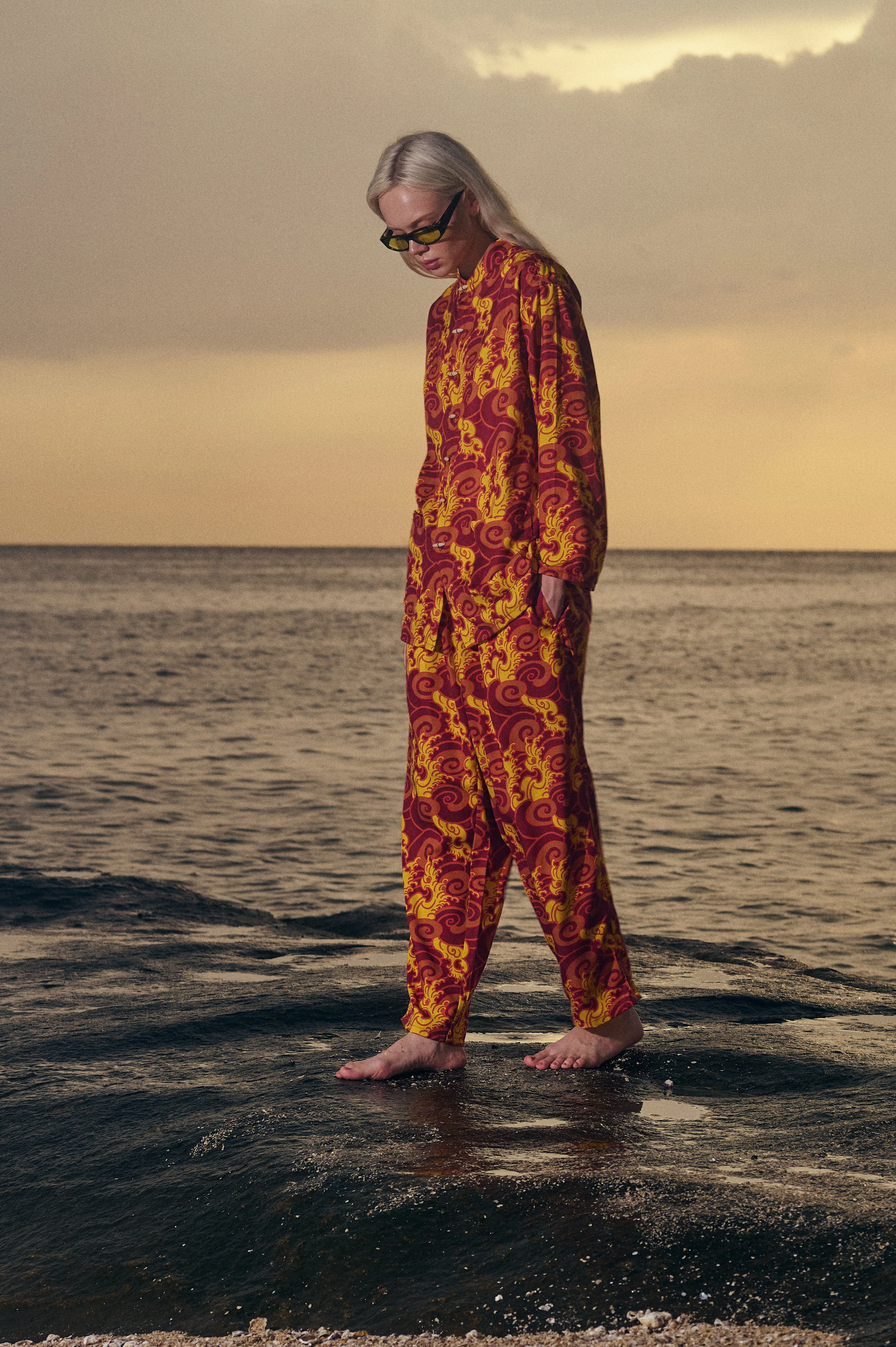 [UNISEX] GUY LE TATOOER X LOCO MOSQUITO "FIRE IS WATER" PANTS