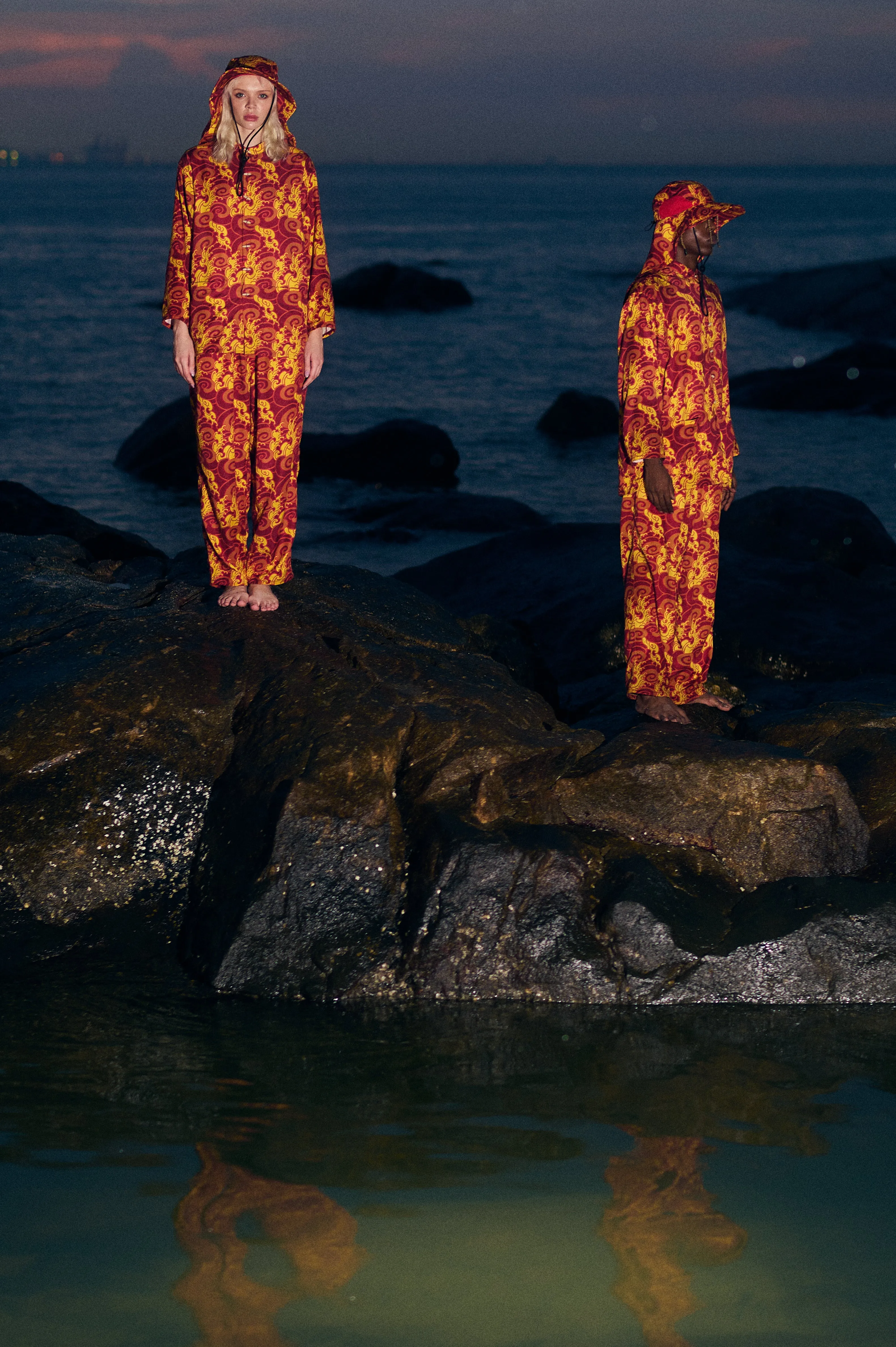[UNISEX] GUY LE TATOOER X LOCO MOSQUITO "FIRE IS WATER" PANTS