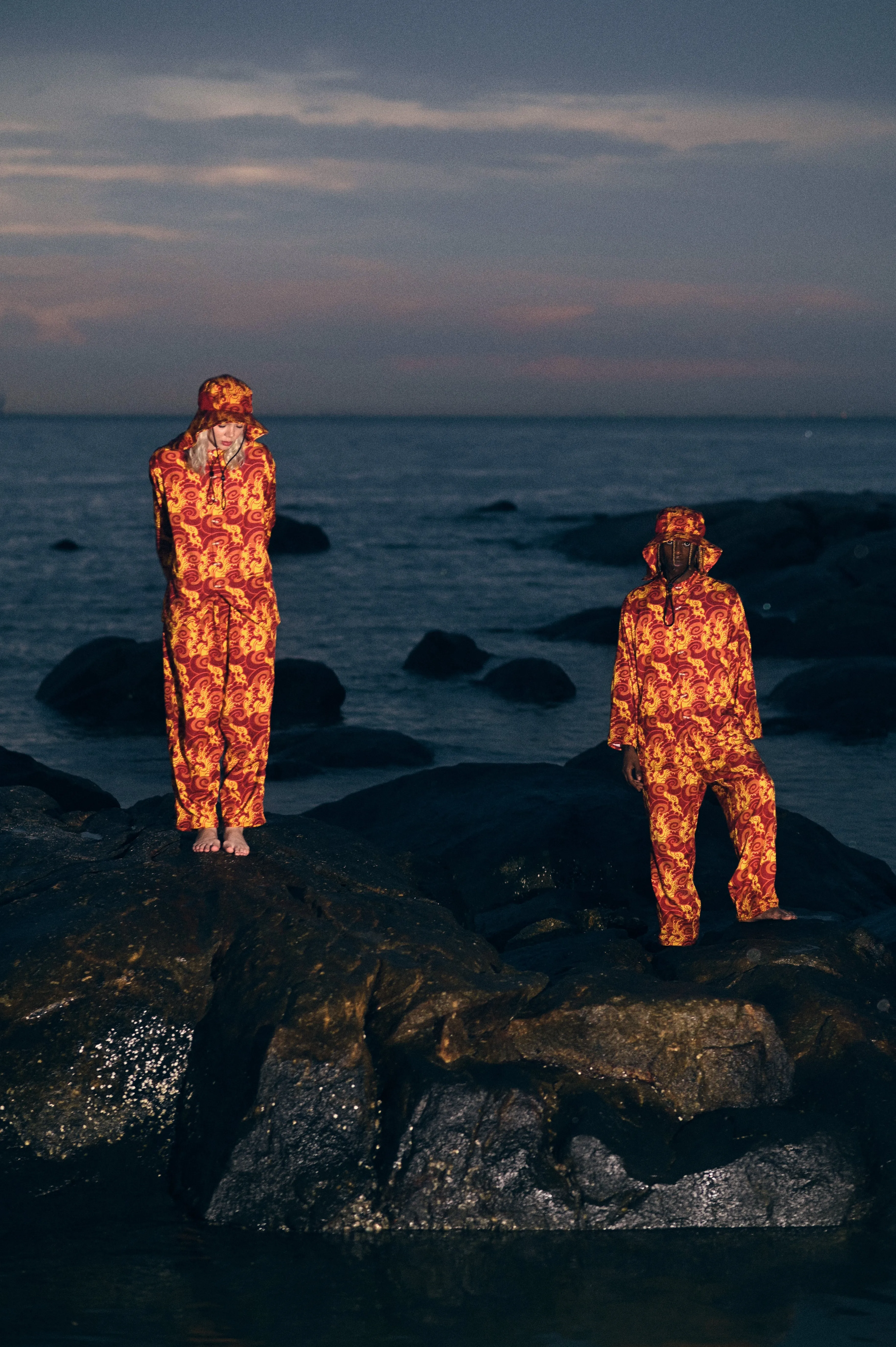 [UNISEX] GUY LE TATOOER X LOCO MOSQUITO "FIRE IS WATER" PANTS