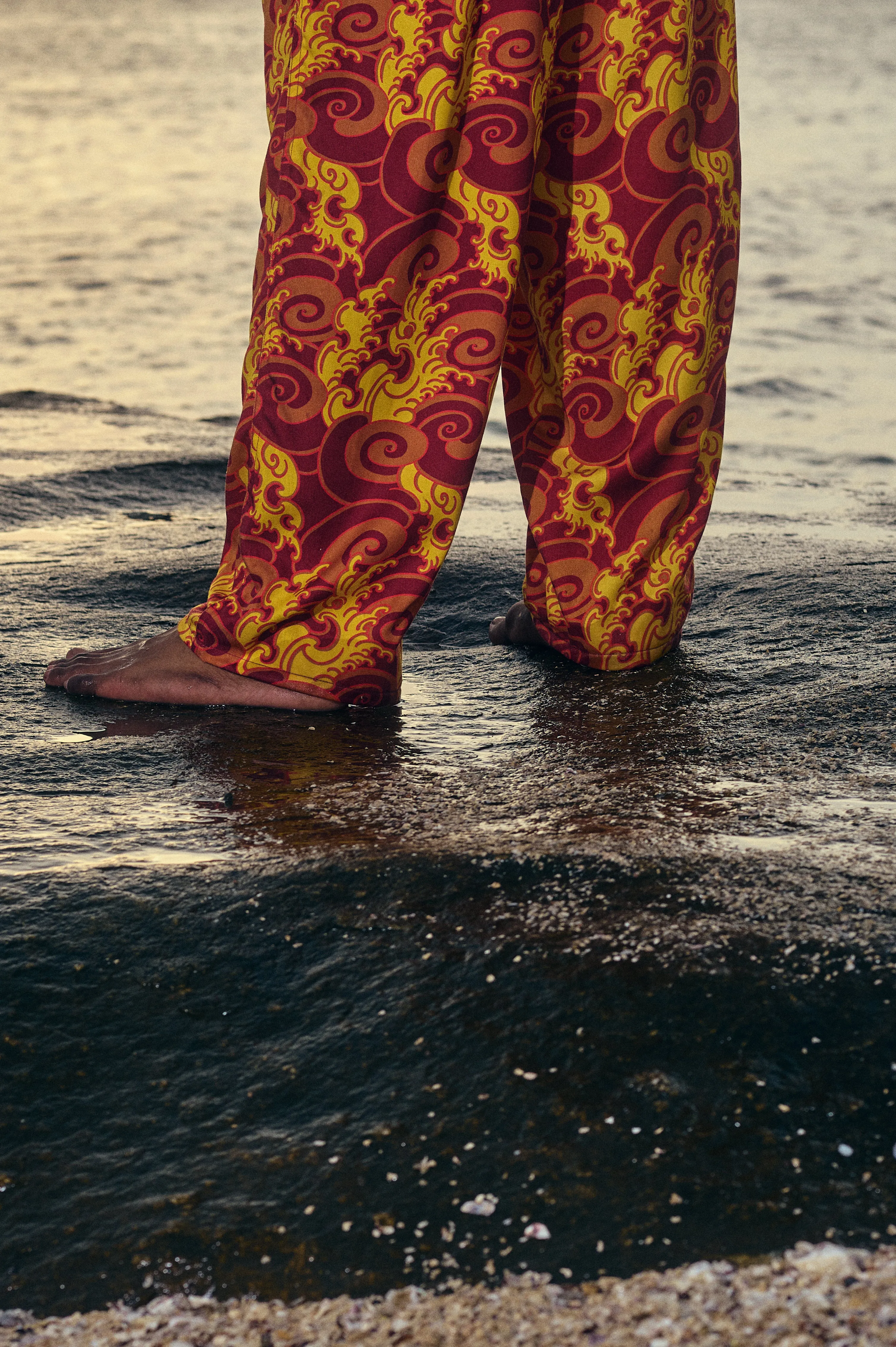 [UNISEX] GUY LE TATOOER X LOCO MOSQUITO "FIRE IS WATER" PANTS