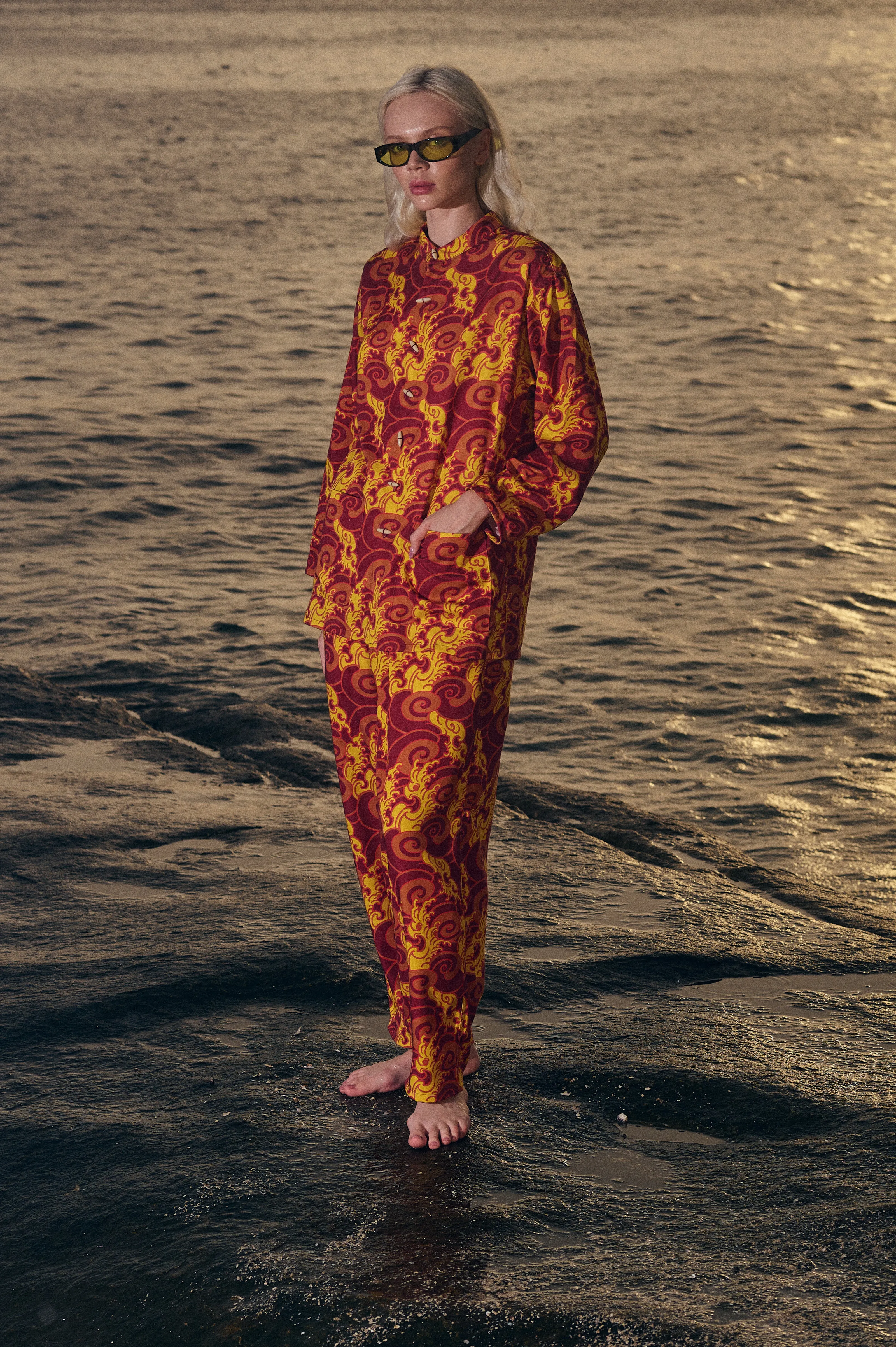 [UNISEX] GUY LE TATOOER X LOCO MOSQUITO "FIRE IS WATER" PANTS