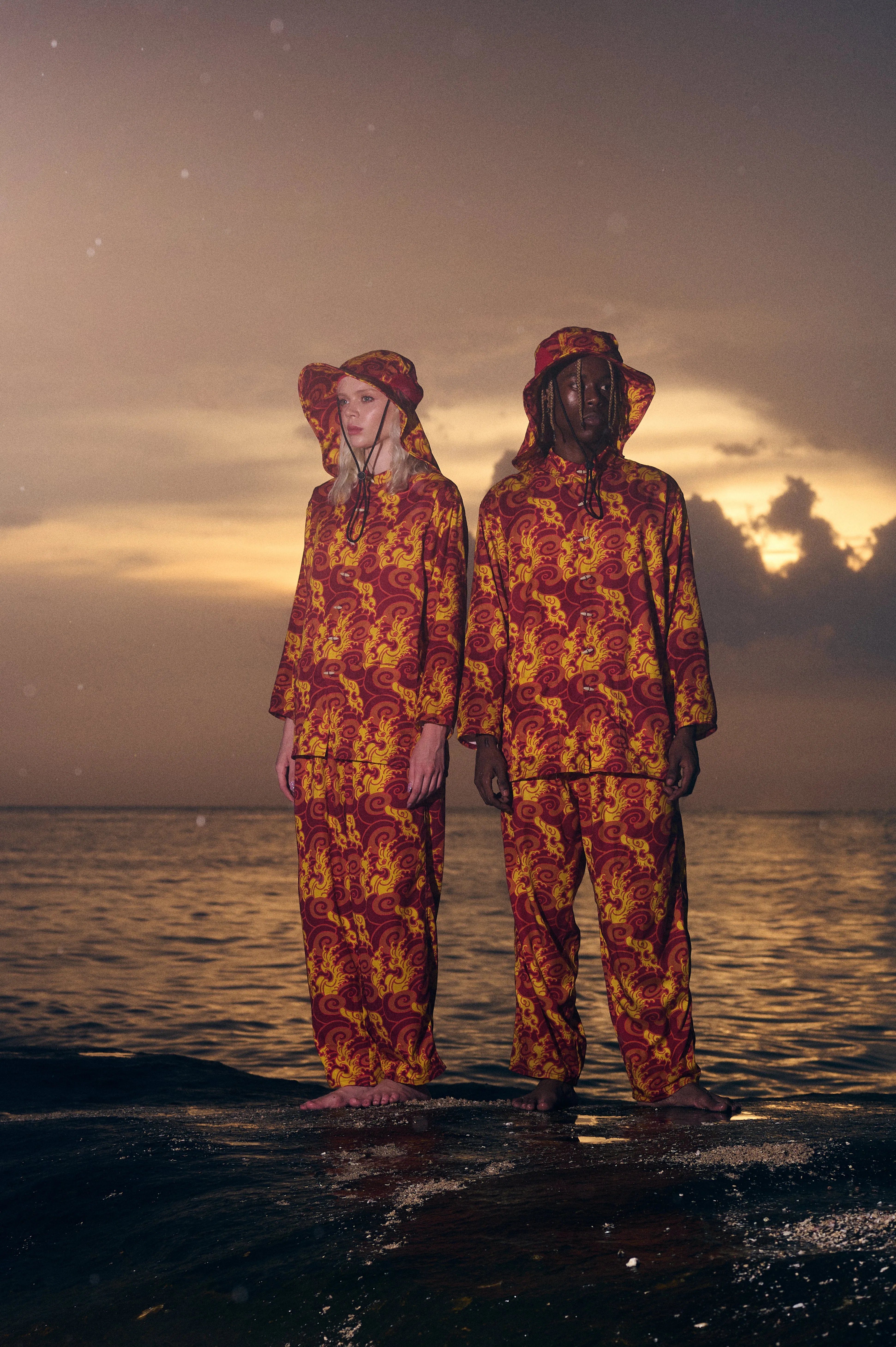 [UNISEX] GUY LE TATOOER X LOCO MOSQUITO "FIRE IS WATER" PANTS