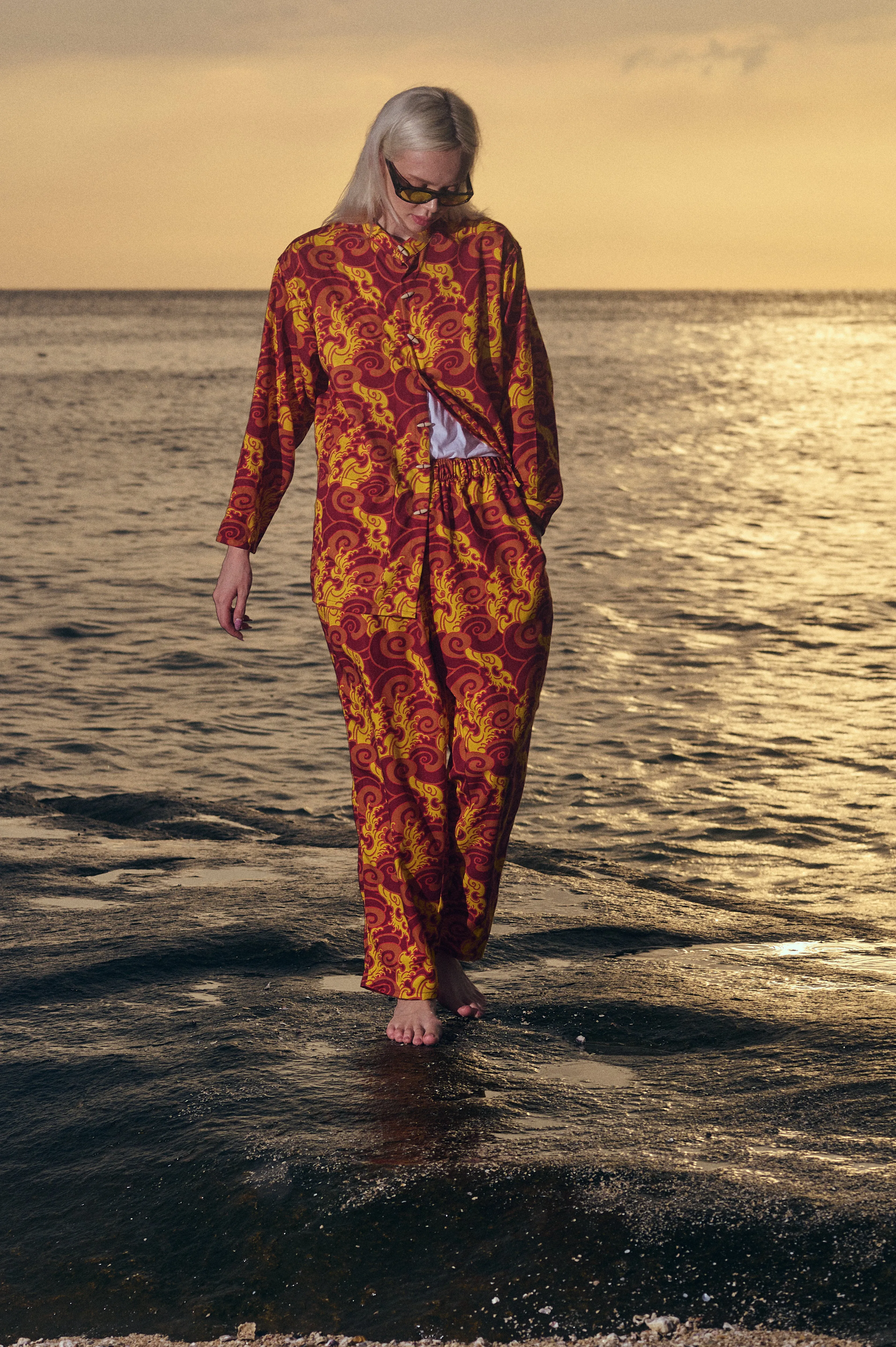 [UNISEX] GUY LE TATOOER X LOCO MOSQUITO "FIRE IS WATER" PANTS