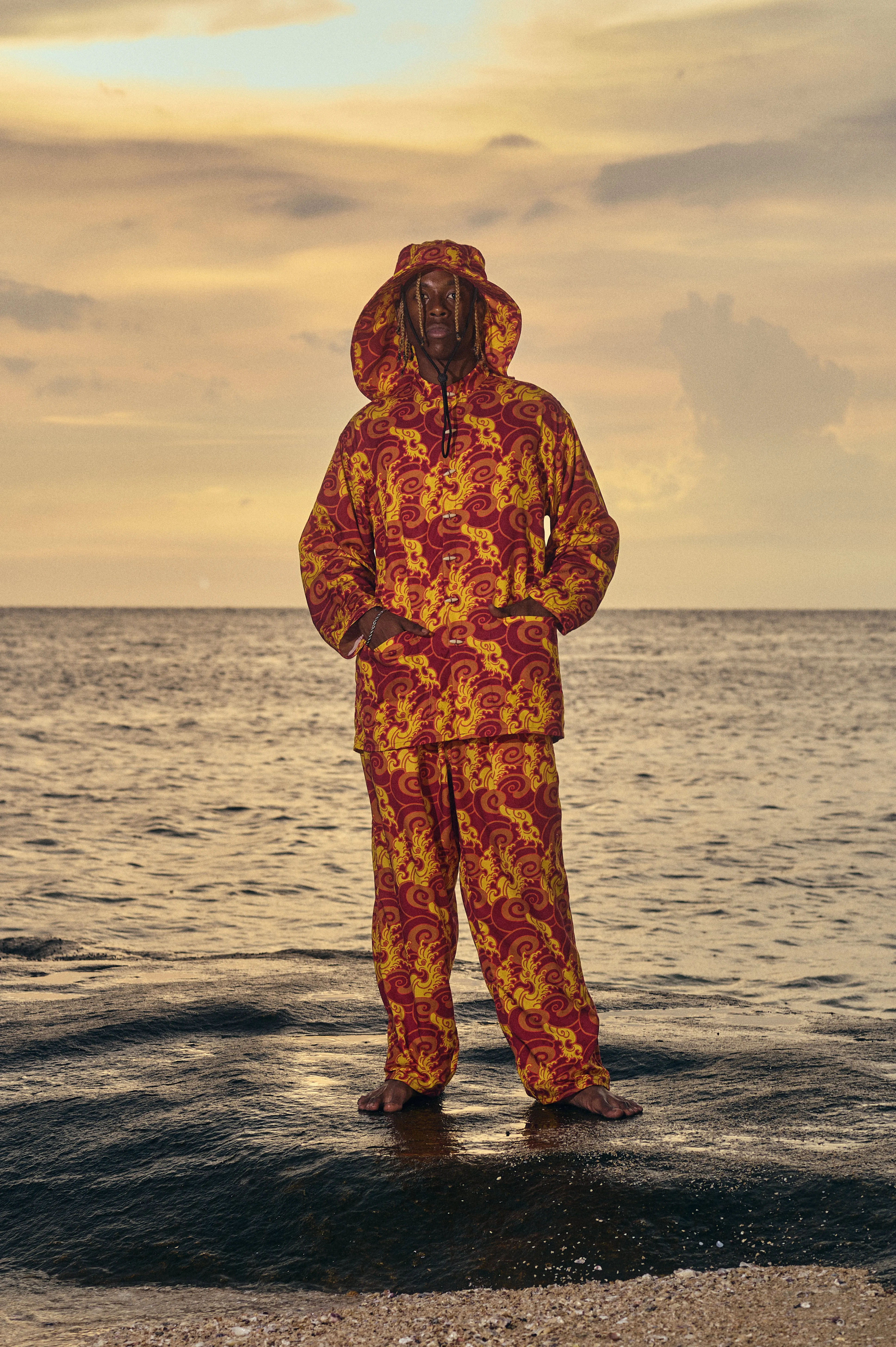 [UNISEX] GUY LE TATOOER X LOCO MOSQUITO "FIRE IS WATER" PANTS