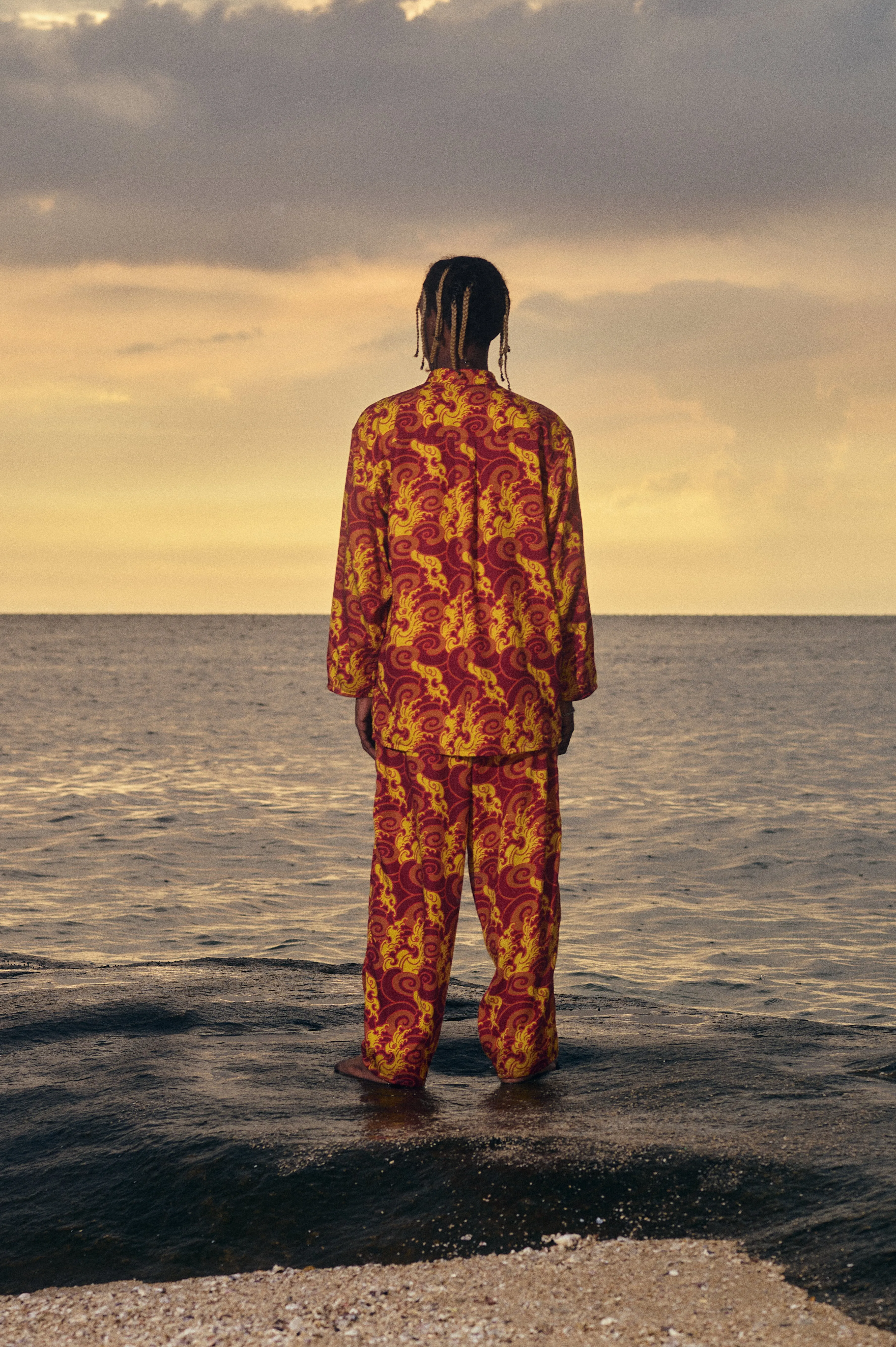 [UNISEX] GUY LE TATOOER X LOCO MOSQUITO "FIRE IS WATER" PANTS