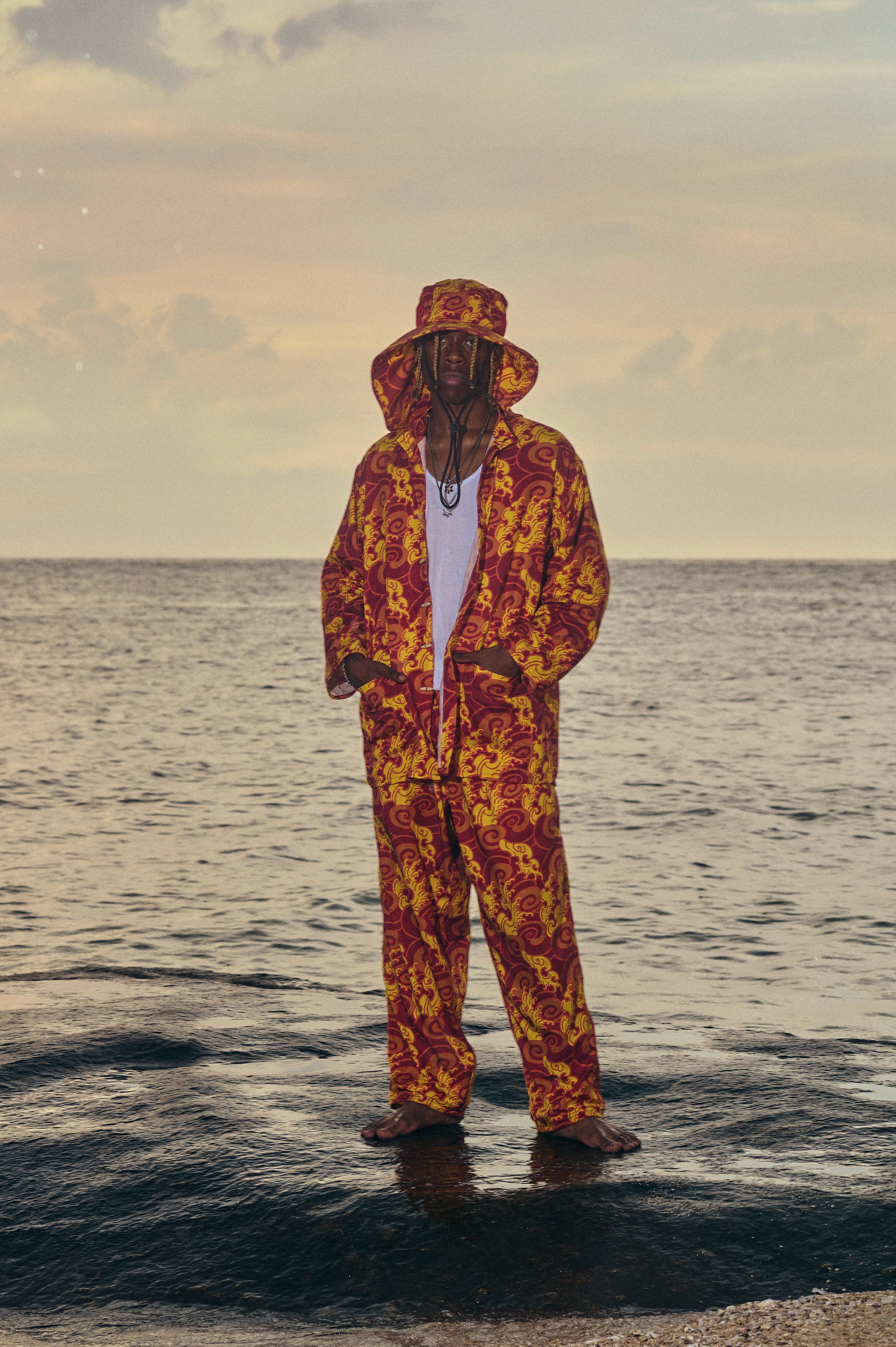 [UNISEX] GUY LE TATOOER X LOCO MOSQUITO "FIRE IS WATER" PANTS