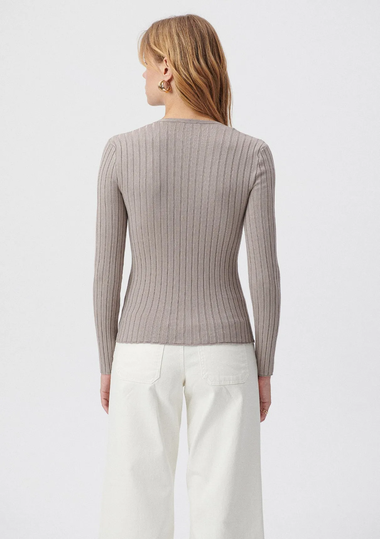 V Neck Grey Sweater