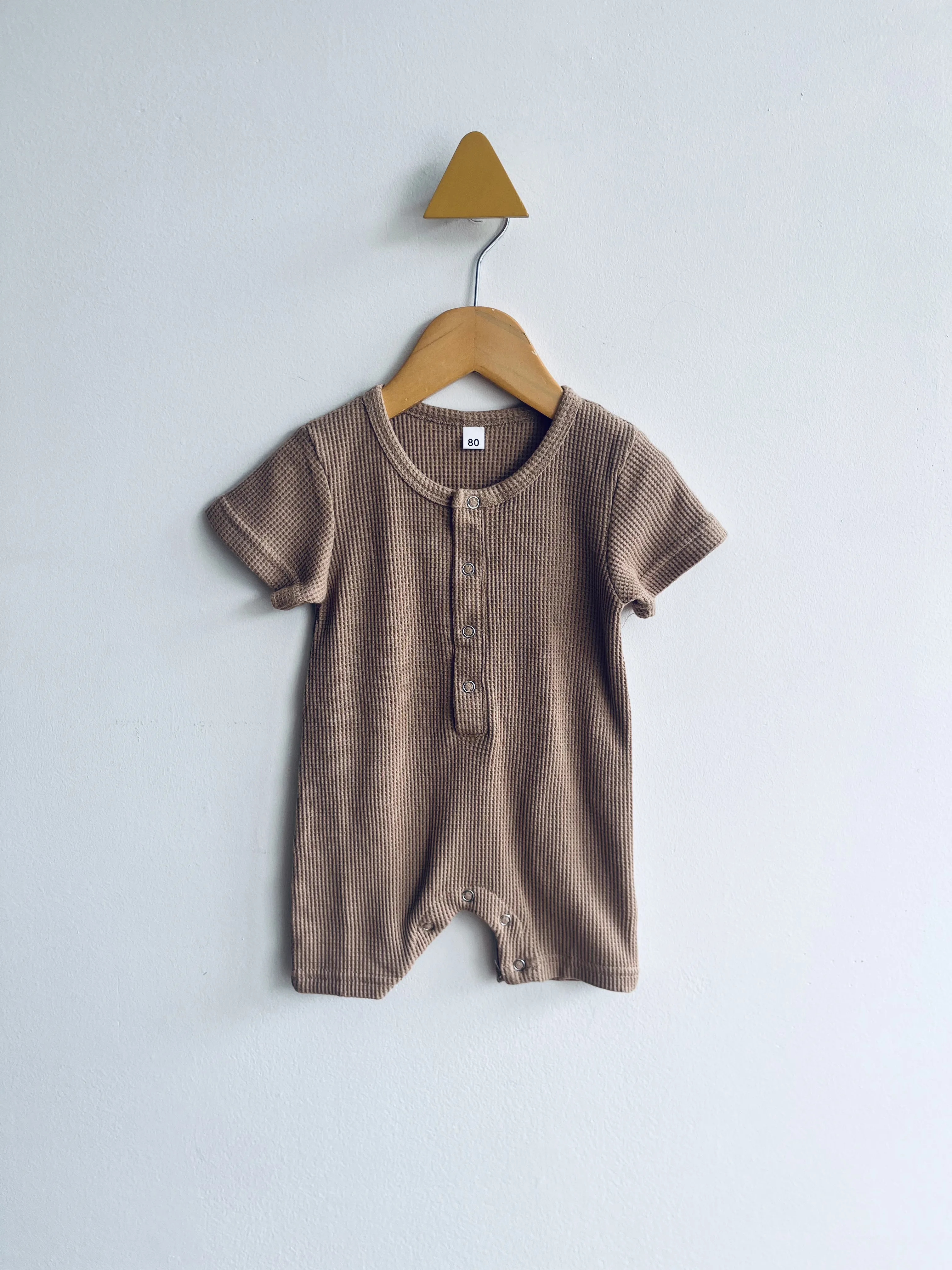 Waffle Shorts Romper // 12M