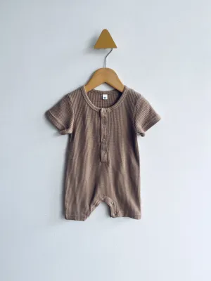 Waffle Shorts Romper // 12M
