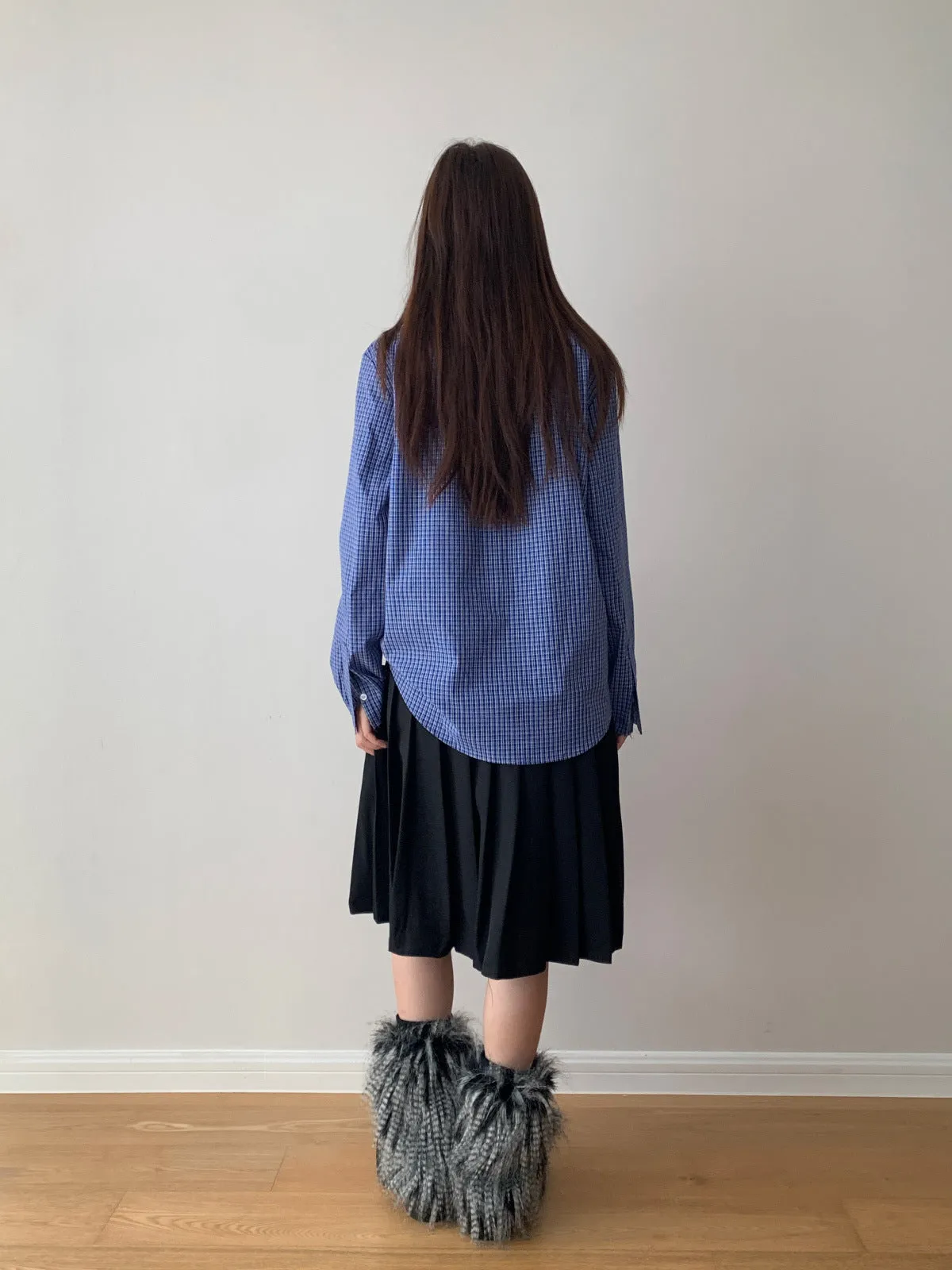 Waist Tie Pleated Maxi Skirt