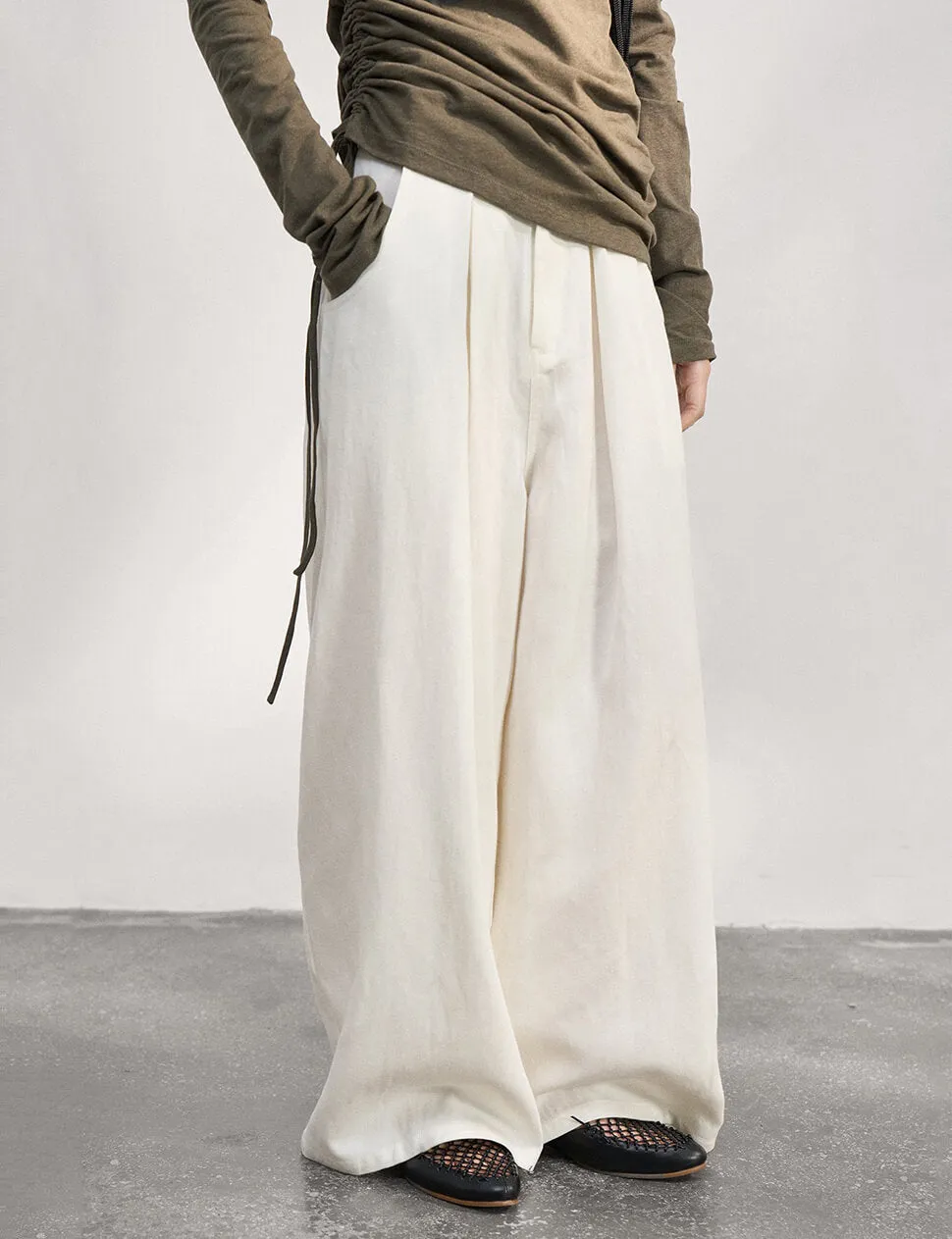 White Baggy Trousers