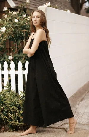 Wide Jumper in Cotton Poplin - Black