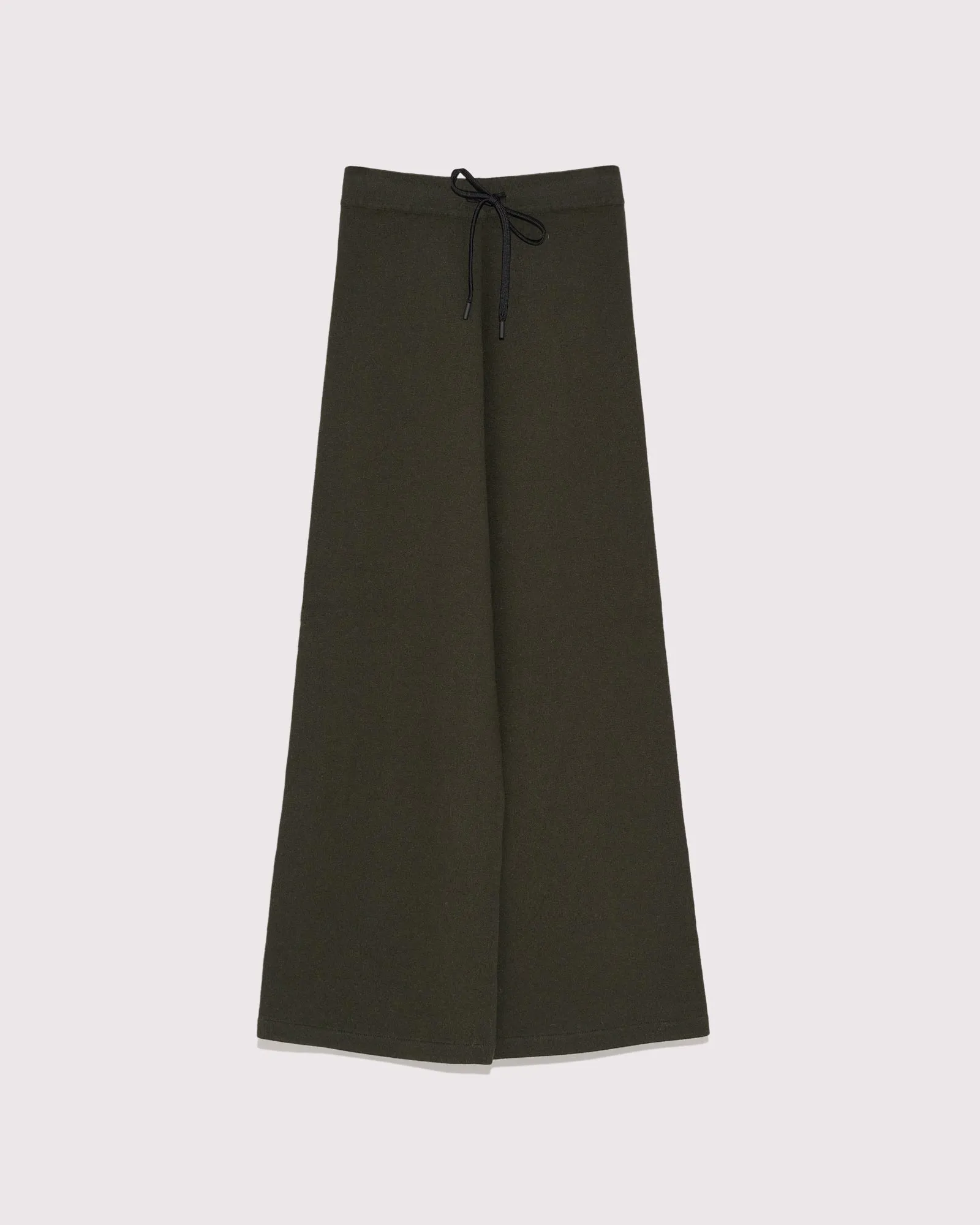 Wide-leg knit trousers