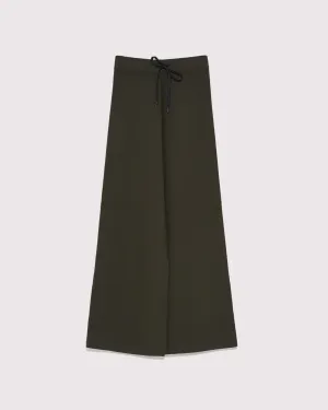 Wide-leg knit trousers