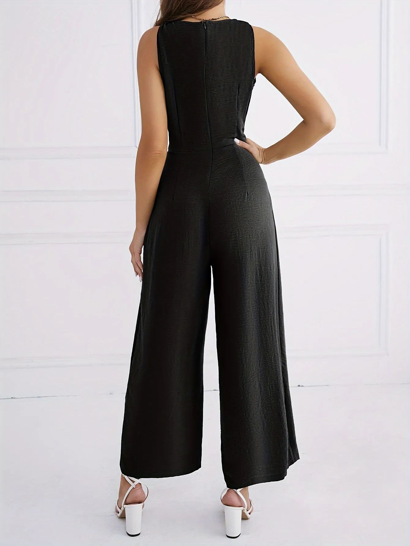 Women Jumpsuit, Casual Wide Leg Sleeveless JumpsuitS