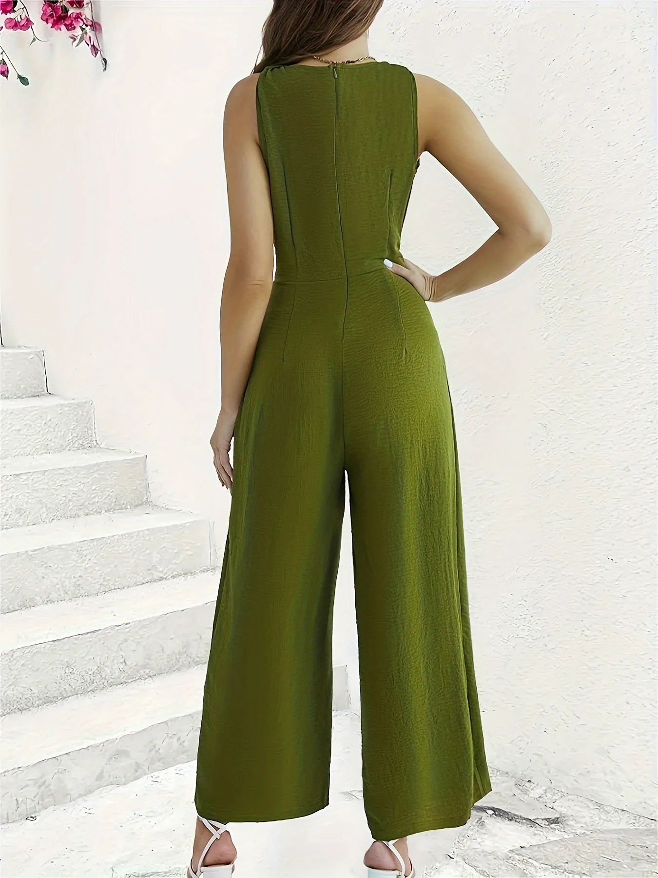 Women Jumpsuit, Casual Wide Leg Sleeveless JumpsuitS