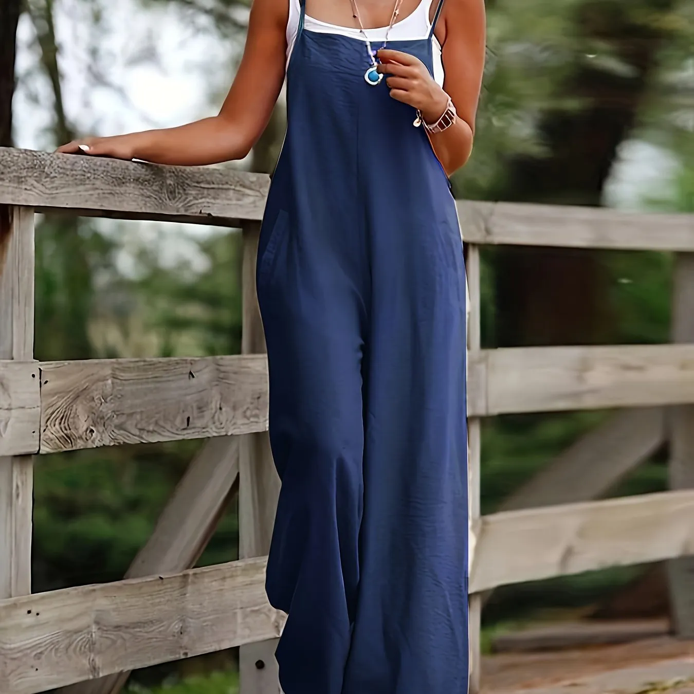 Women Jumpsuit, Casual  Wide Leg Sleeveless Versatile Jumpsuits