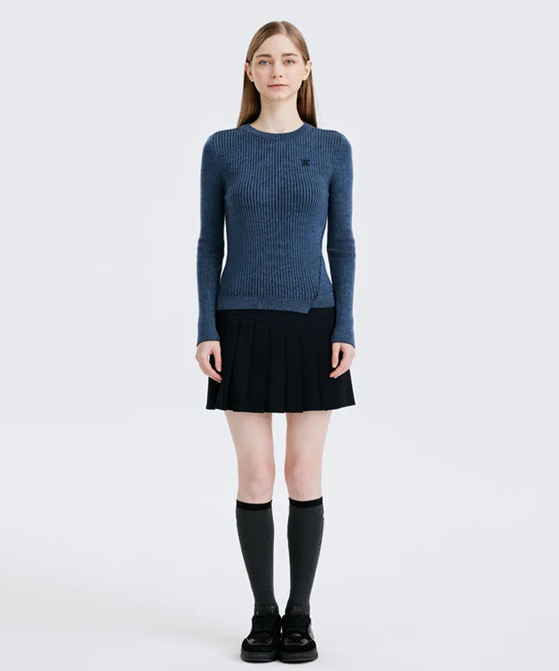 Women's Half Pleats Points SQ - Dark Navy