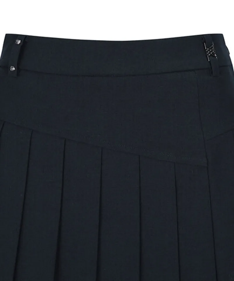Women's Half Pleats Points SQ - Dark Navy