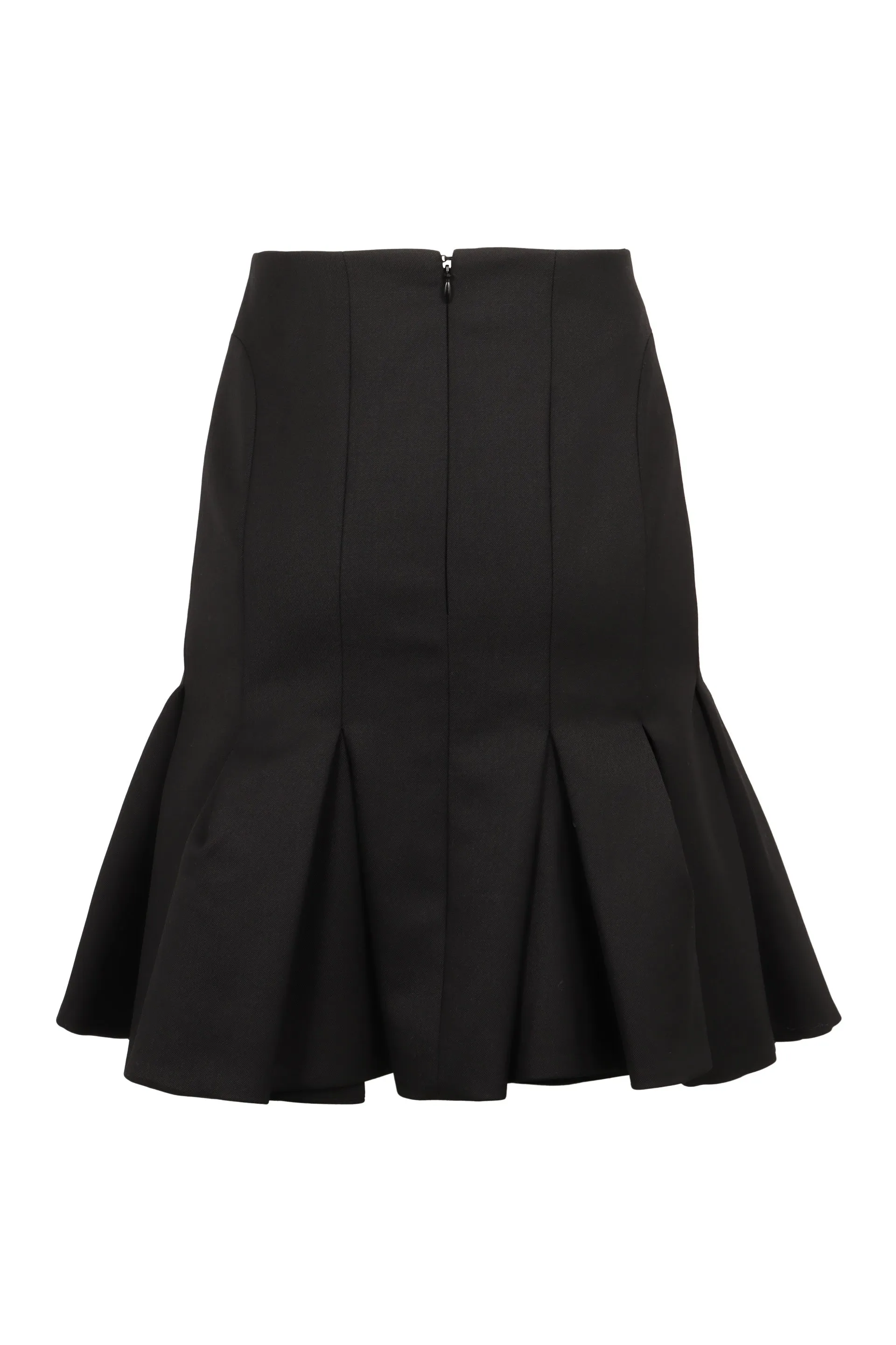 Wool peplum skirt