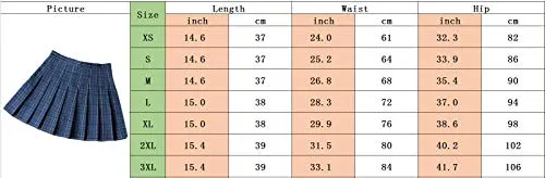 xxxiticat Women's Korean High Waist Plaid Skort