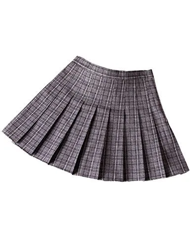 xxxiticat Women's Korean High Waist Plaid Skort
