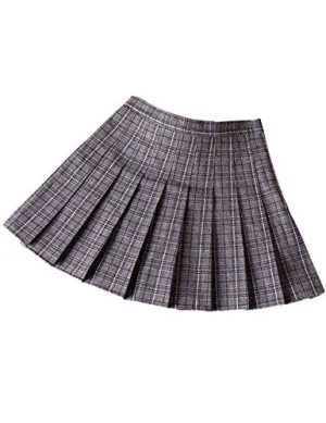 xxxiticat Women's Korean High Waist Plaid Skort