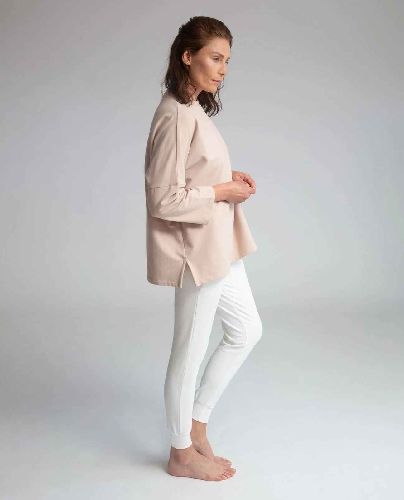 Zadie Organic Cotton Trousers In Ivory
