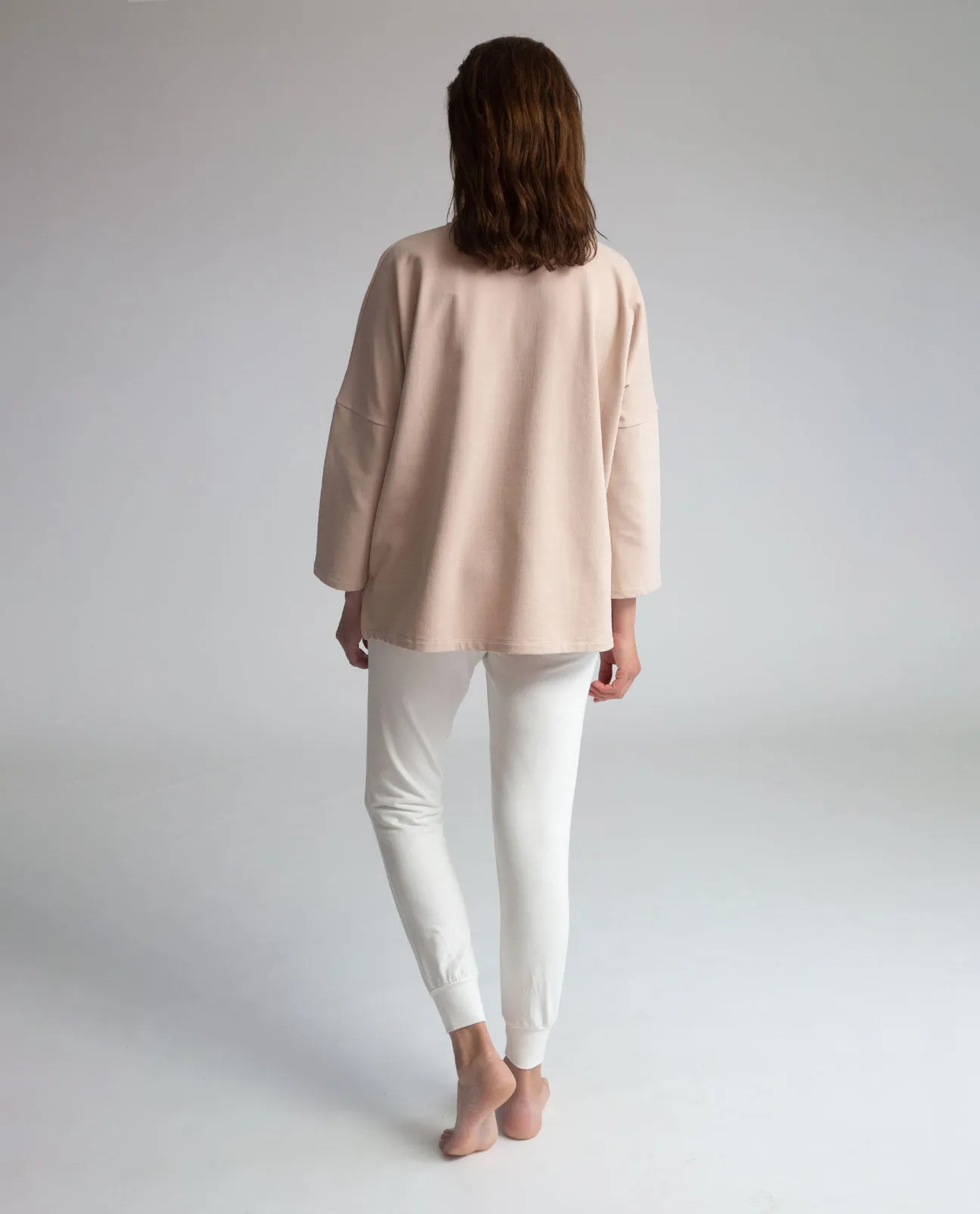 Zadie Organic Cotton Trousers In Ivory