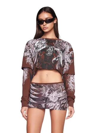 ZAIRE SKORT - BROWN : OFF ROAD