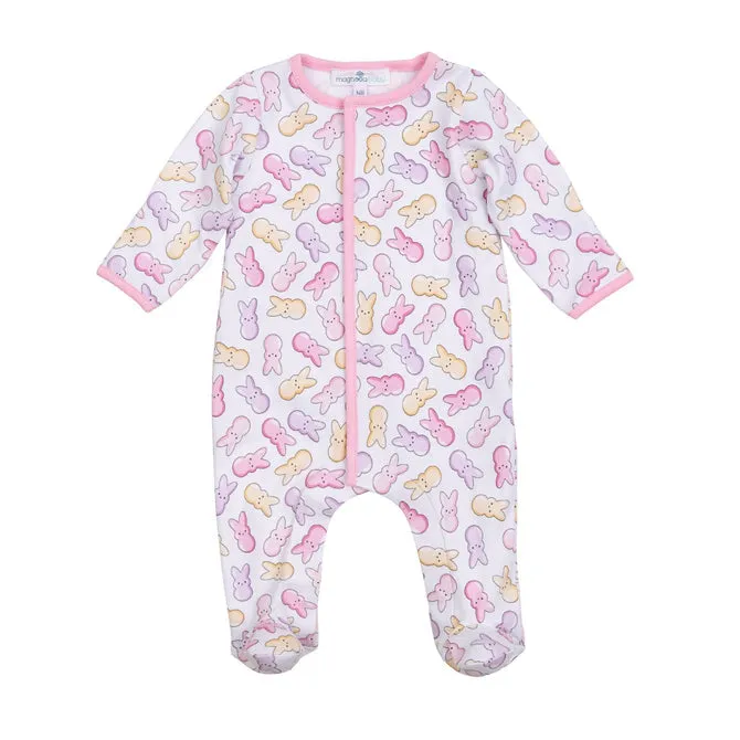 Zipper Footie | Pink Peep-tastic!